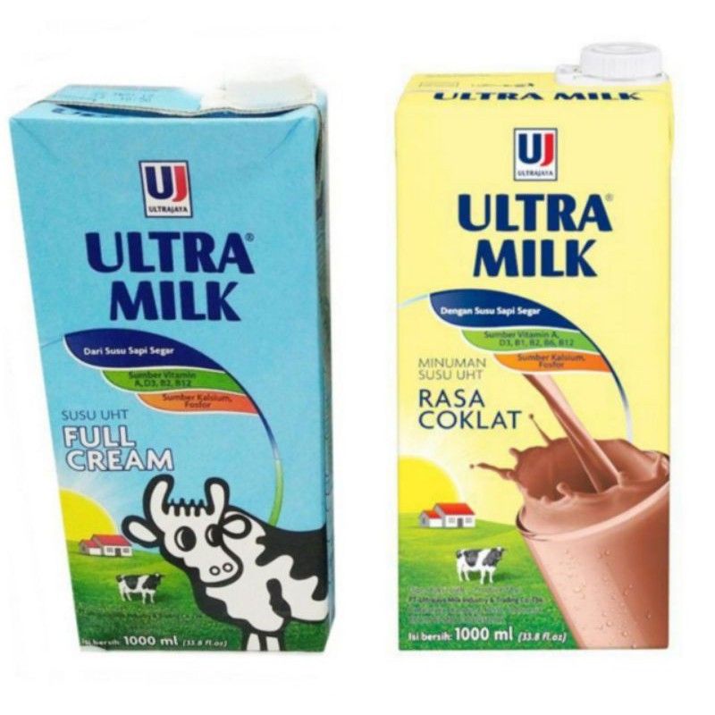 

Ultra susu UHT full cream coklat 1L tpk susu murni