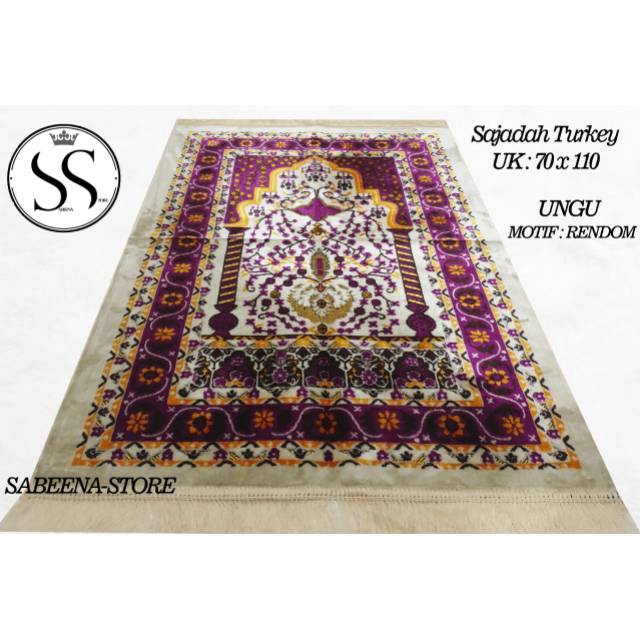 GM 03/ sajadah turki turkiye beludru oleh2 haji dan umroh perlengkapan shalat