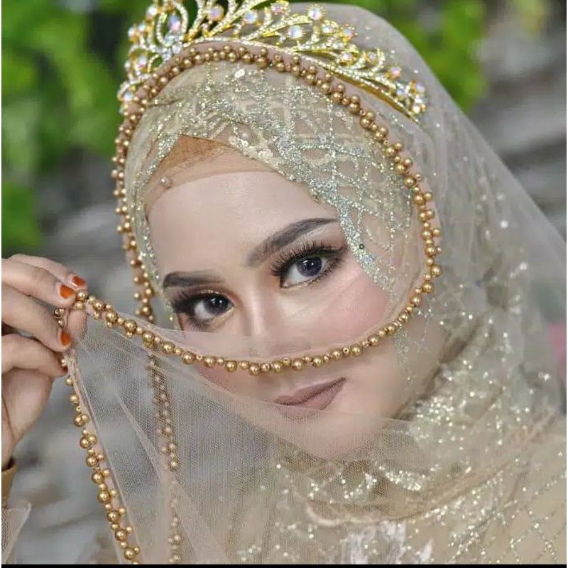 Slayer Pengantin / Hijab Pengantin / Veil Pengantin / Selendang Pengantin-5