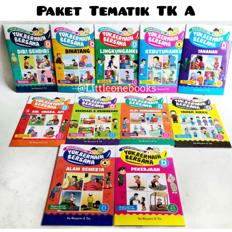 Paket Tematik TK A Semester 1 dan 2 Ziyad / buku anak TK A / buku pelajaran tematik TK-A
