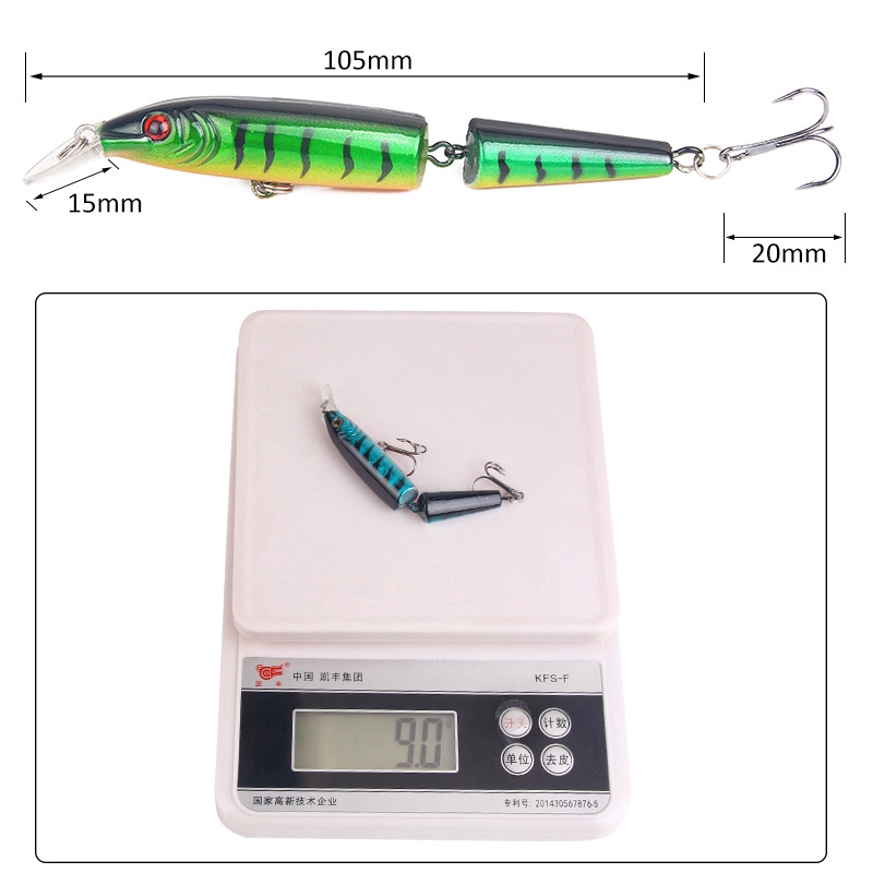 Umpan Mancing 2-Segment Umpan Mancing Umpan Ikan Alat Pancing Murah Umpan Pancing Buatan relix nusantara 10cm/7.5g Alat Pancing Plastic Bait Kail Pancing Minnow Lure Umpan Pancing CrankSet CrankBait