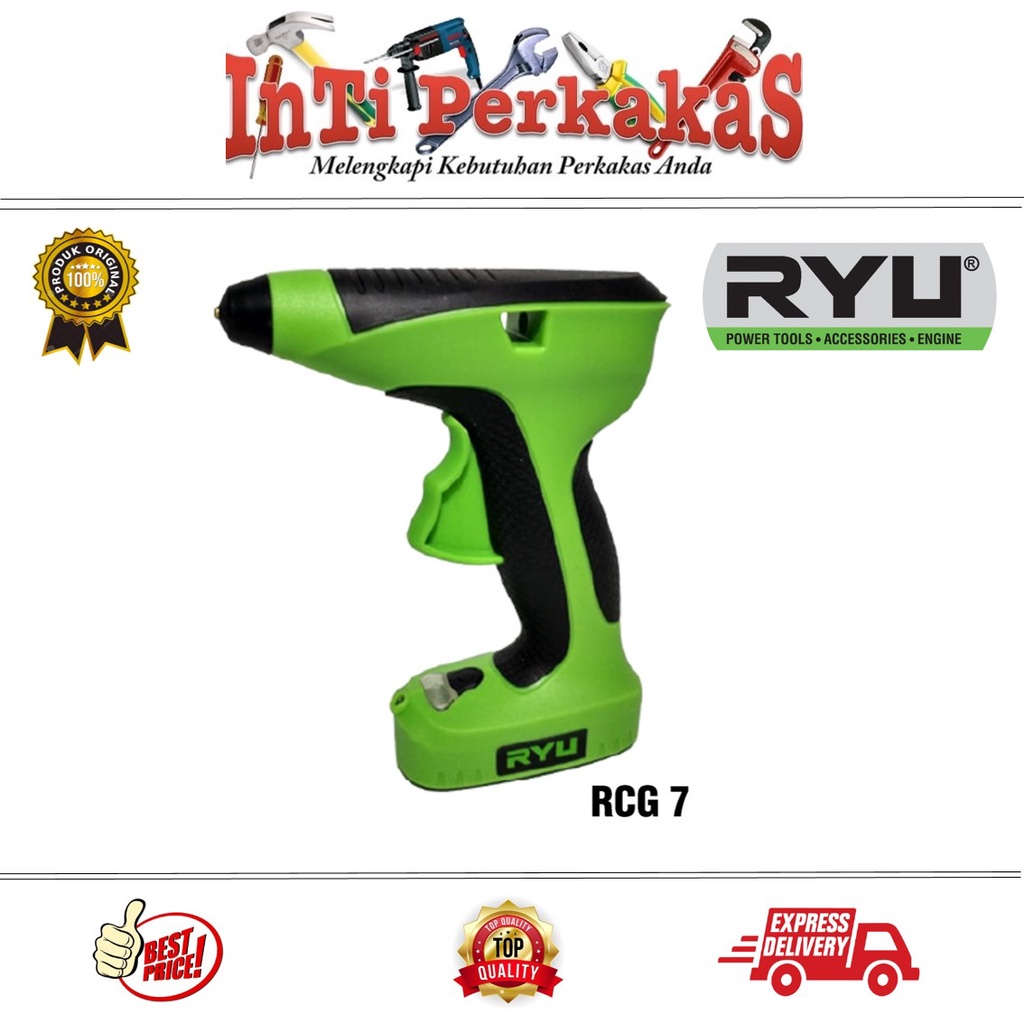 MESIN LEM TEMBAK BAKAR BATERAI RYU CORDLESS GLUE GUN RCG 7  CORDLESS RYU RYU