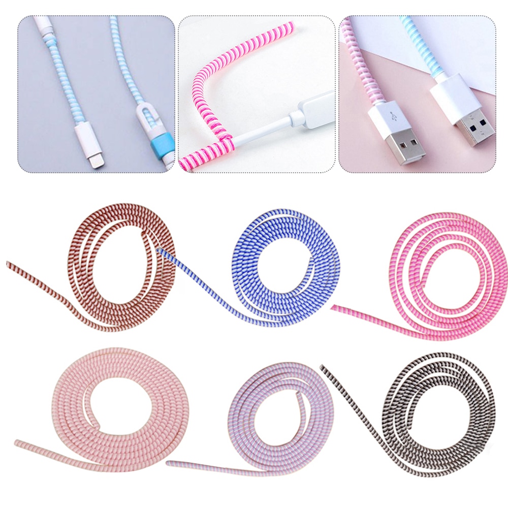 USB Charging Data Line Cable Protector，Wire Cord Wrap Cable Winder Organizer，Phone Data Cable Protection Rope