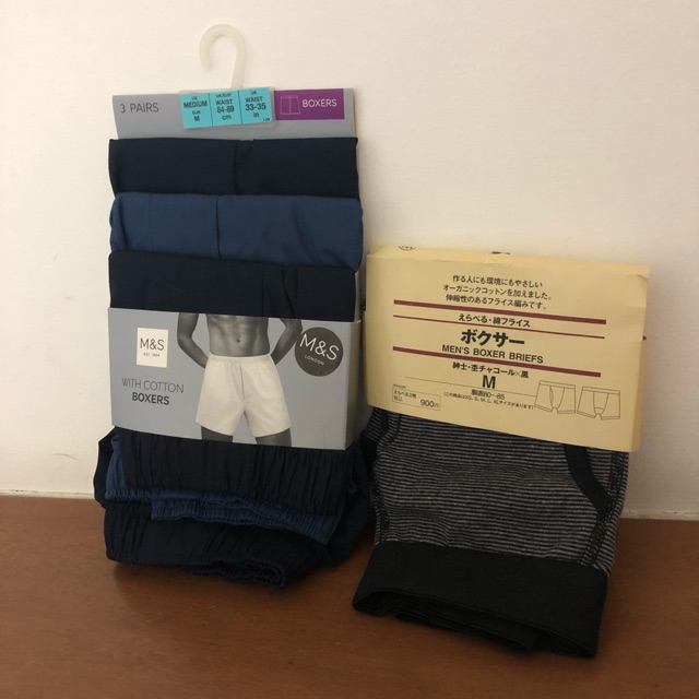Men Mens Boxer Briefs Muji & Boxer Mark & Spencer