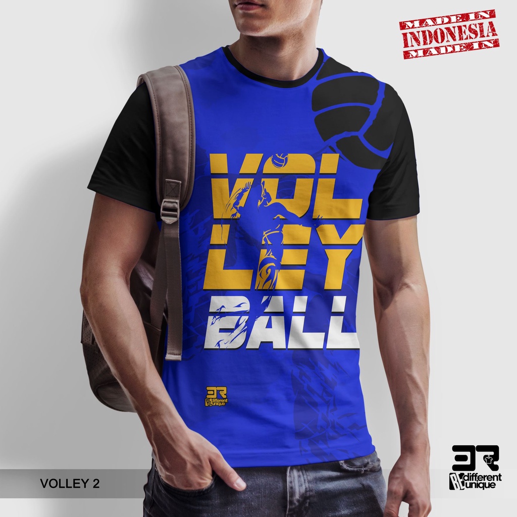 [ COD ] KAOS PRINTING GAMBAR VOLLEY 2  - BAJU DISTRO ORIGINAL MOTIF OLAHRAGA SPORT SPORTS VOLI VOLLI
