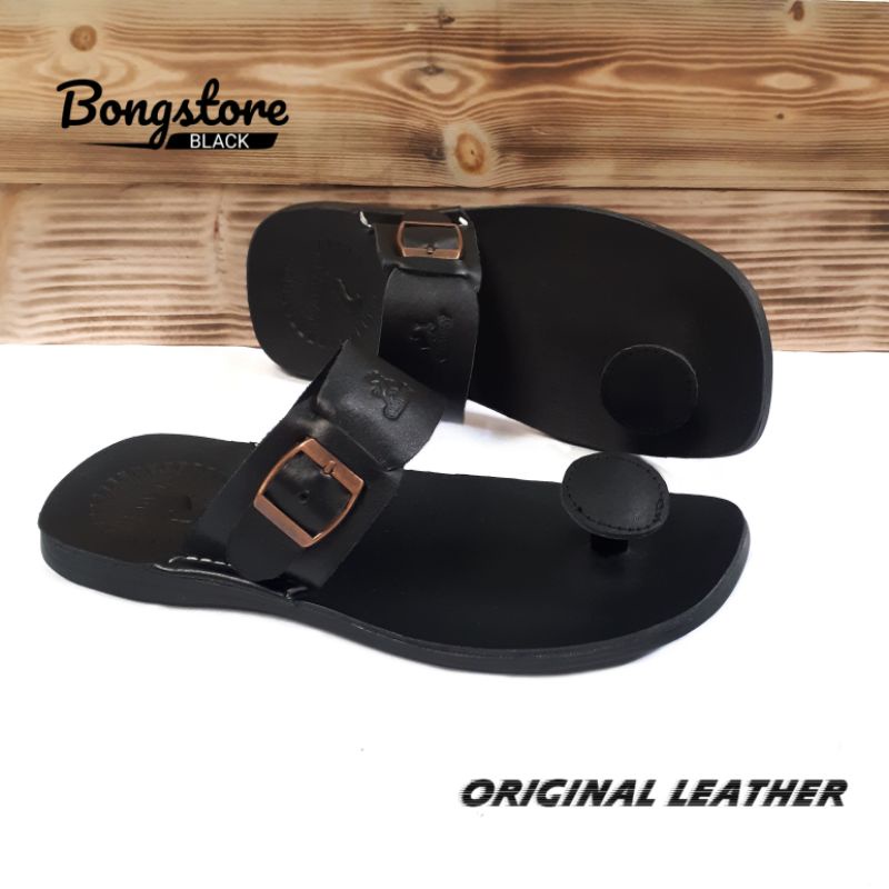 sandal pria casual jepit kulit asli berkualitas premium