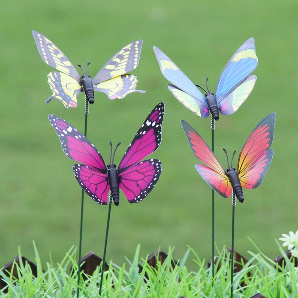 15 Pcs Pot Bunga Butterfly Buatan Untuk Dekorasi Halaman Rumput