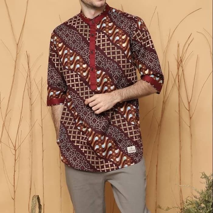 kurta batik baju kemeja batik pria Reguler by Assyauqie