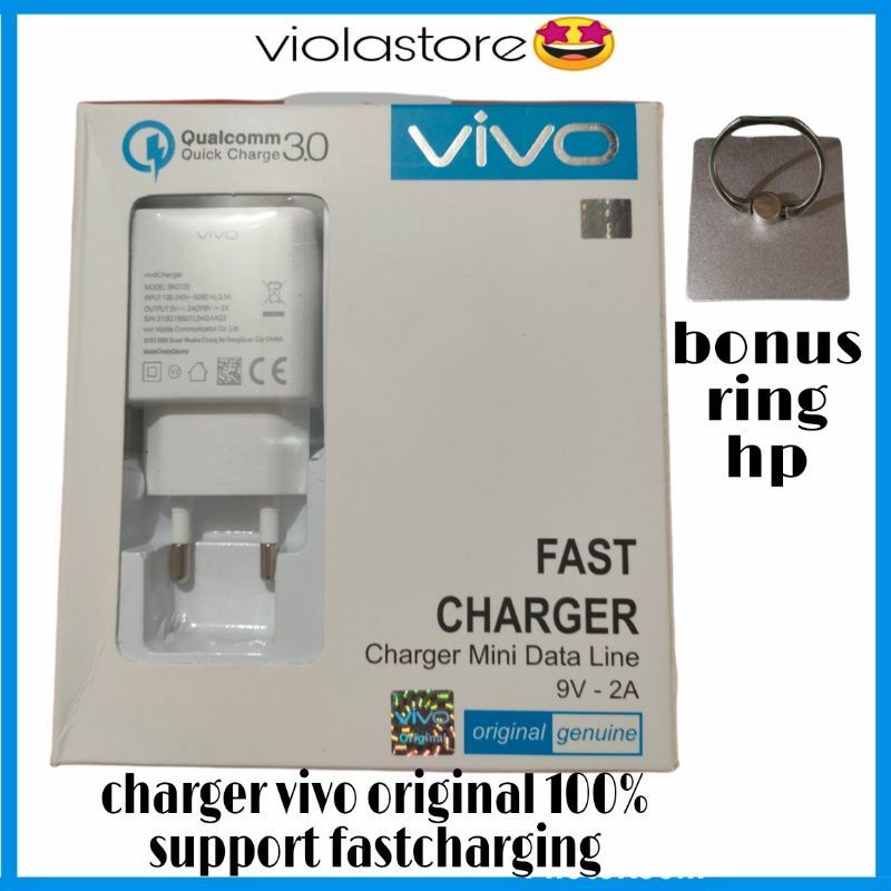 charger Vivo original 100% fastcharging micro USB