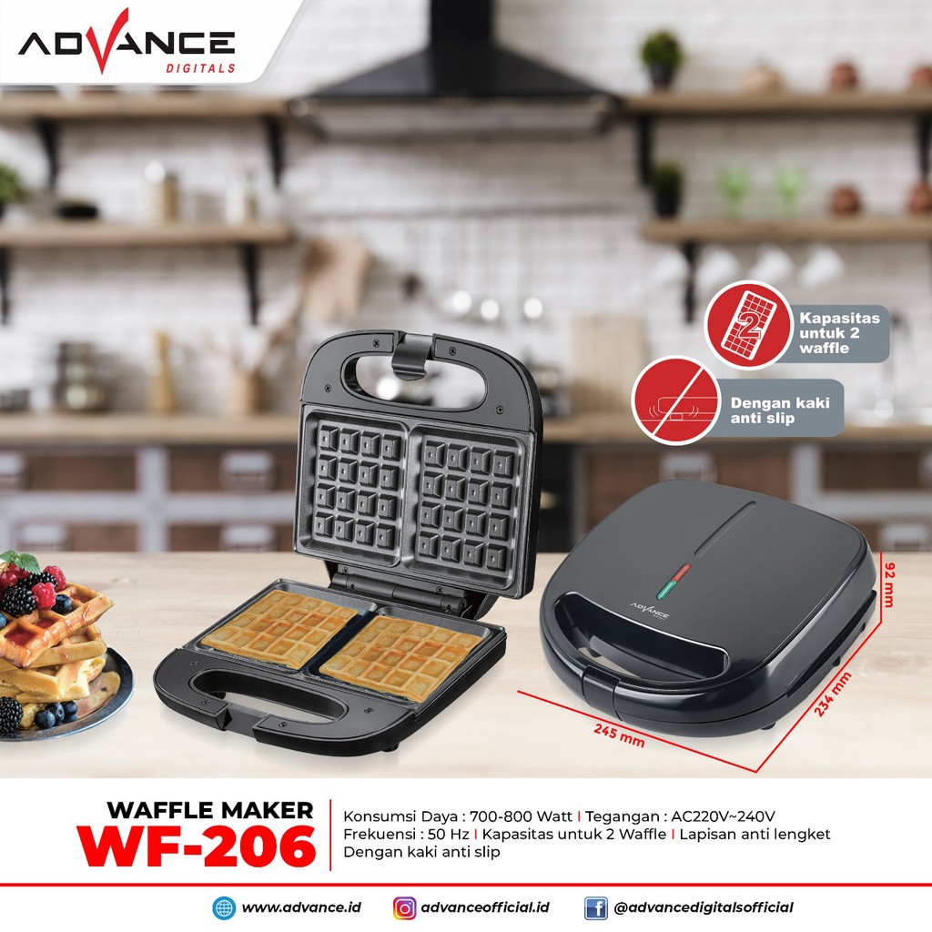 Waffle Maker / Mesin Waffle /  Pembuat Waffle WF206 / WF101 Advance