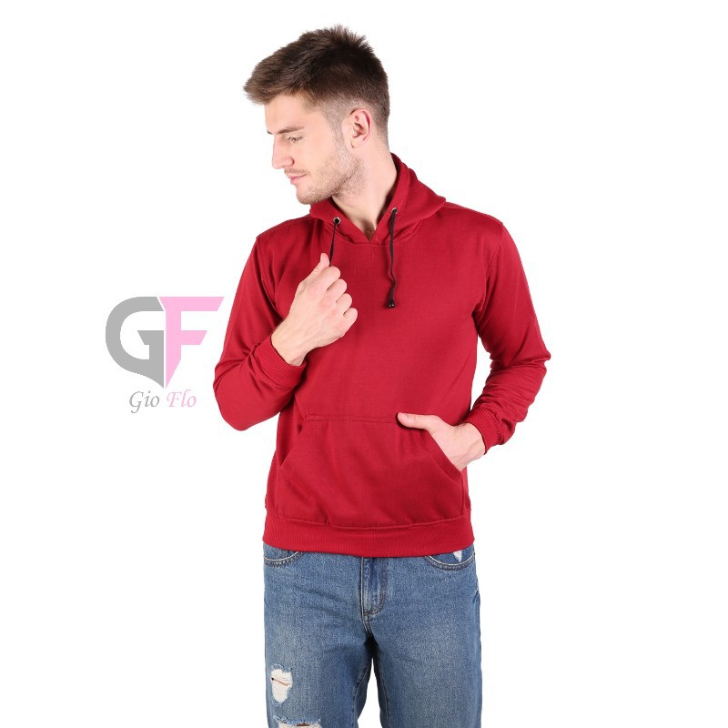 GIOFLO Sweater Fleece Vest Mens Keren Simple Merah Maroon / SWE 985