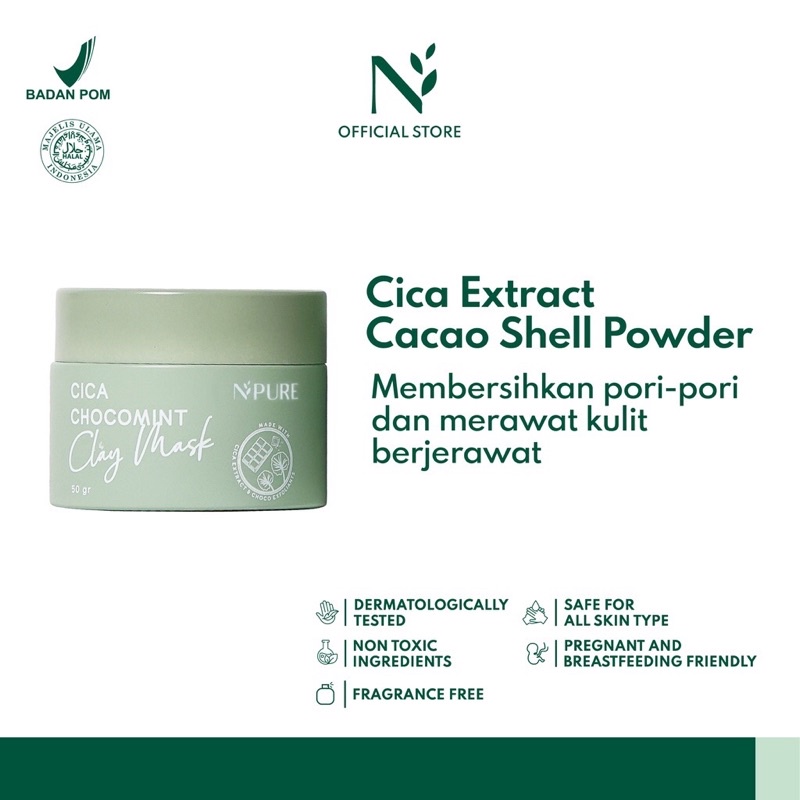 Npure Centella Asiatica Cica Chocomint Clay Mask