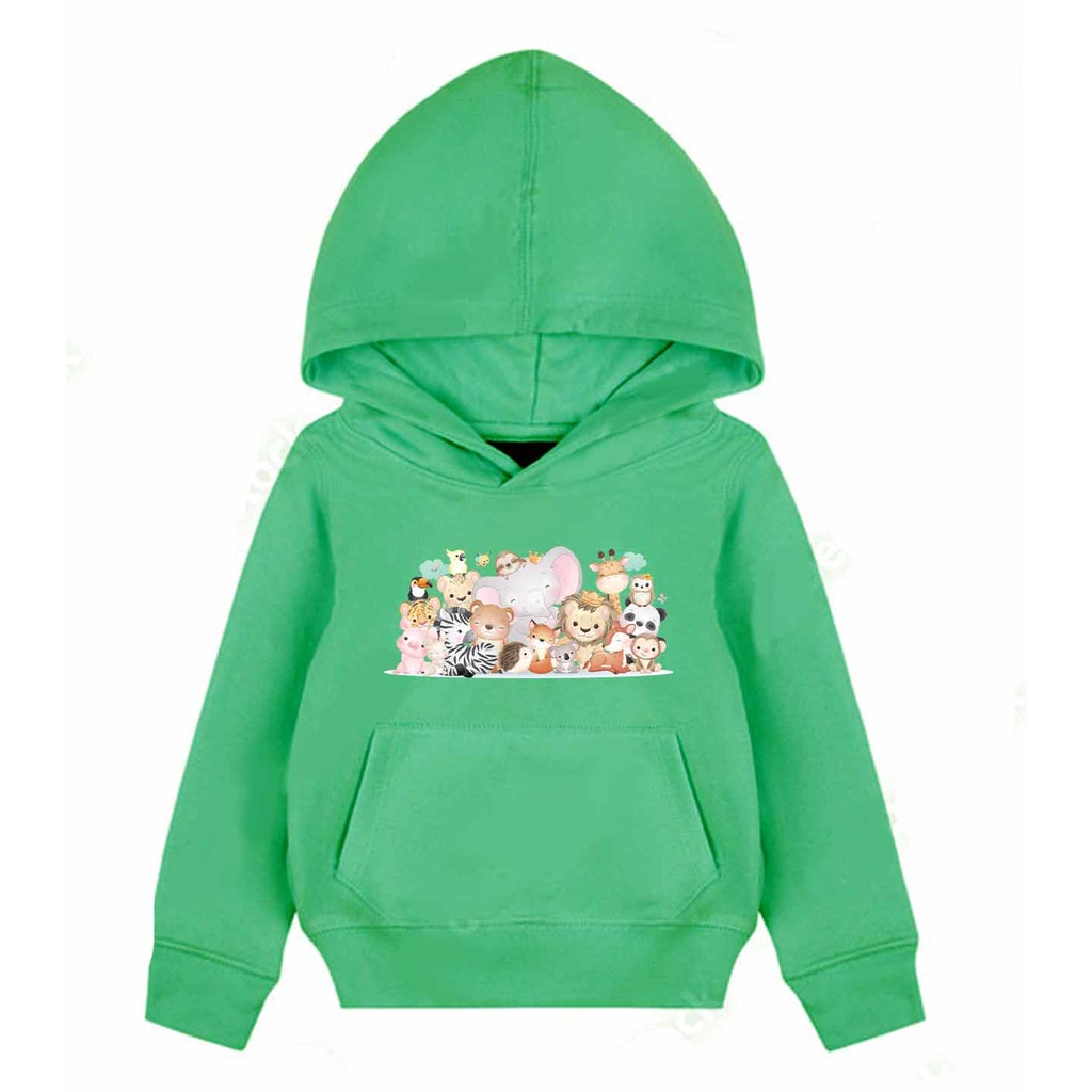 Hoodie Anak Animals Sweater Pakaian Fleece M - XL