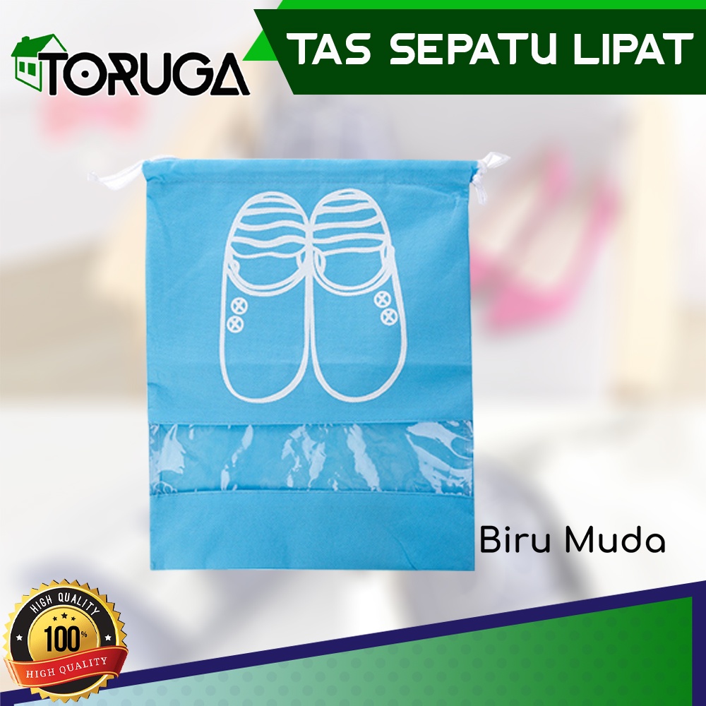 TAS KANTONG LIPAT SEPATU SANDAL SENDAL - TRAVEL SHOES PORTABLE BAG