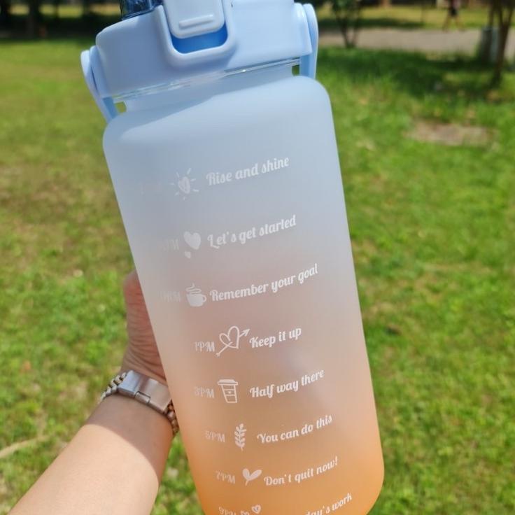 Harga TERMURAAH.. (HARGA GROSIR) Botol Time Rainbow | Botol Minum Viral 2 liter | Botol Minum kekini