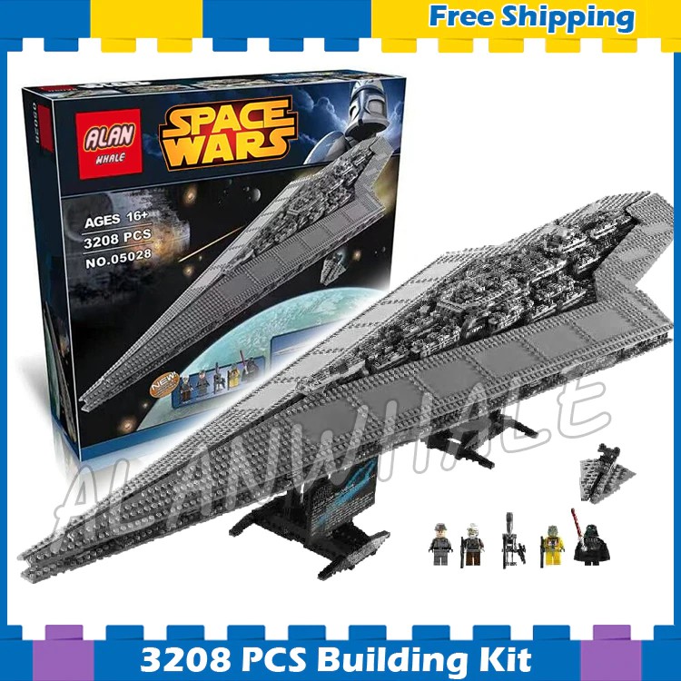 Mainan Lego Anak 3208pcs New Space Wars Super Star Destroyer 05028 Assemble Model Building Blocks