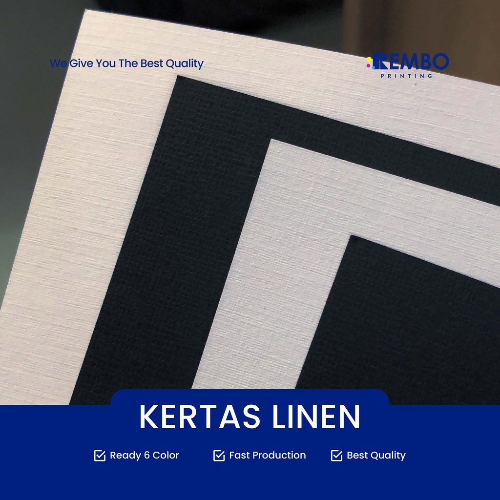 Kertas Linen Putih A4 F4/ Kertas Linen Hitam A4/ Kertas Sertifikat Linen A4/ Kertas Sertifikat Putih - Rembo Printing