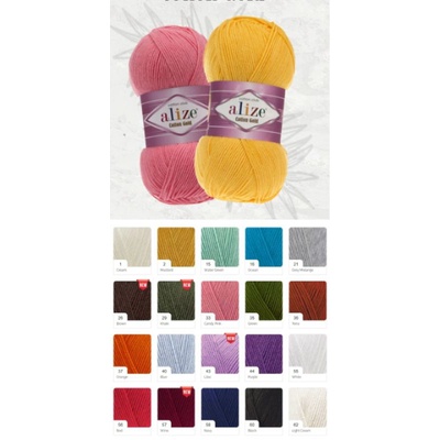 (Pilih Varian) ALIZE COTTON GOLD - Benang rajut impor turki cotton akrilik - yarntherapy