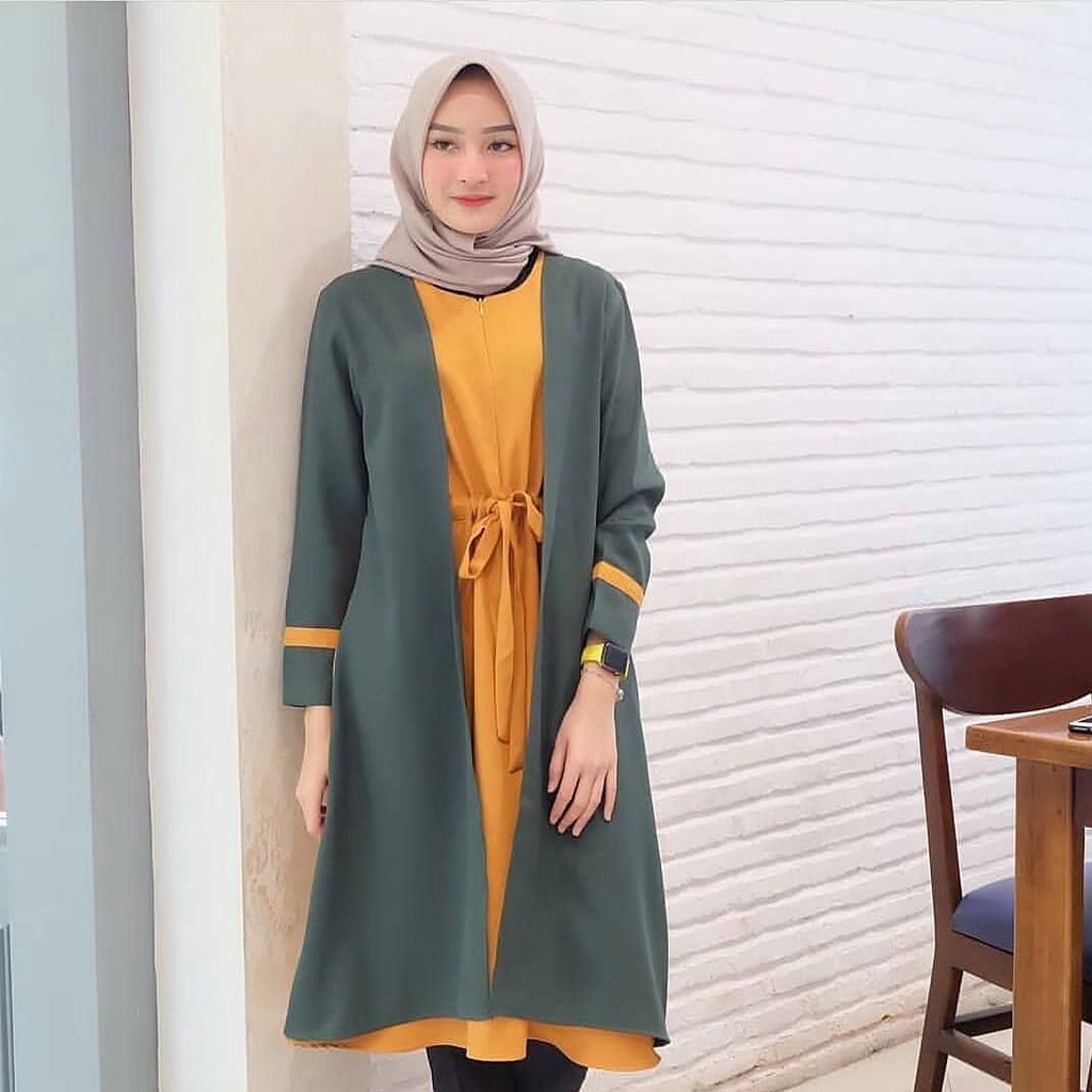 Baju Original TAMARA LONG TUNIK Bahan WOLFICE Tunik Wanita Tunik Terbaru 2020 Tunik Jumbo Tunik Impo