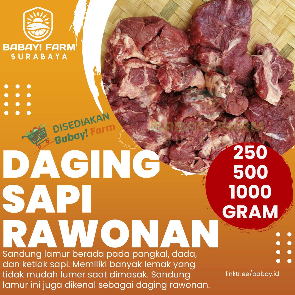 

Daging Sapi Rawonan Krengsengan 250 500 gr / 1 kg