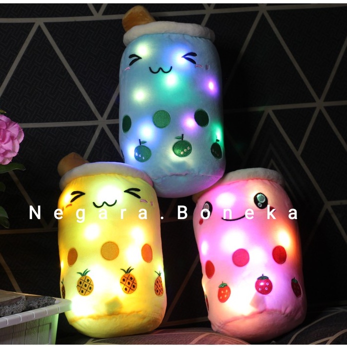 Boneka Boba Bubble Milk Tea Sugar Led murah Strawberry Nanas Bluebery LED Lucu dan Imut