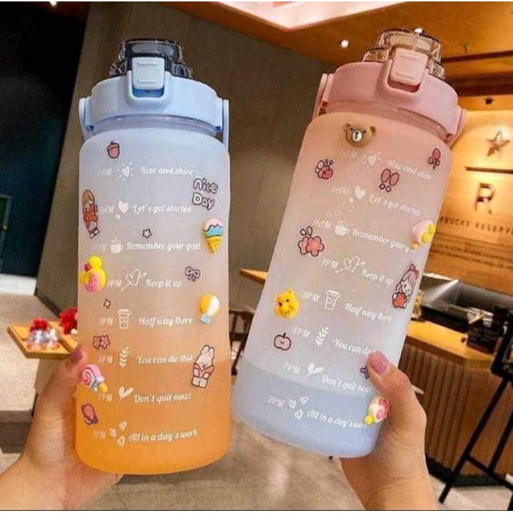 (RS)BOTOL MINUM VIRAL MOTIV GRADASI 2 LITER STIKER 2D 3D 2L