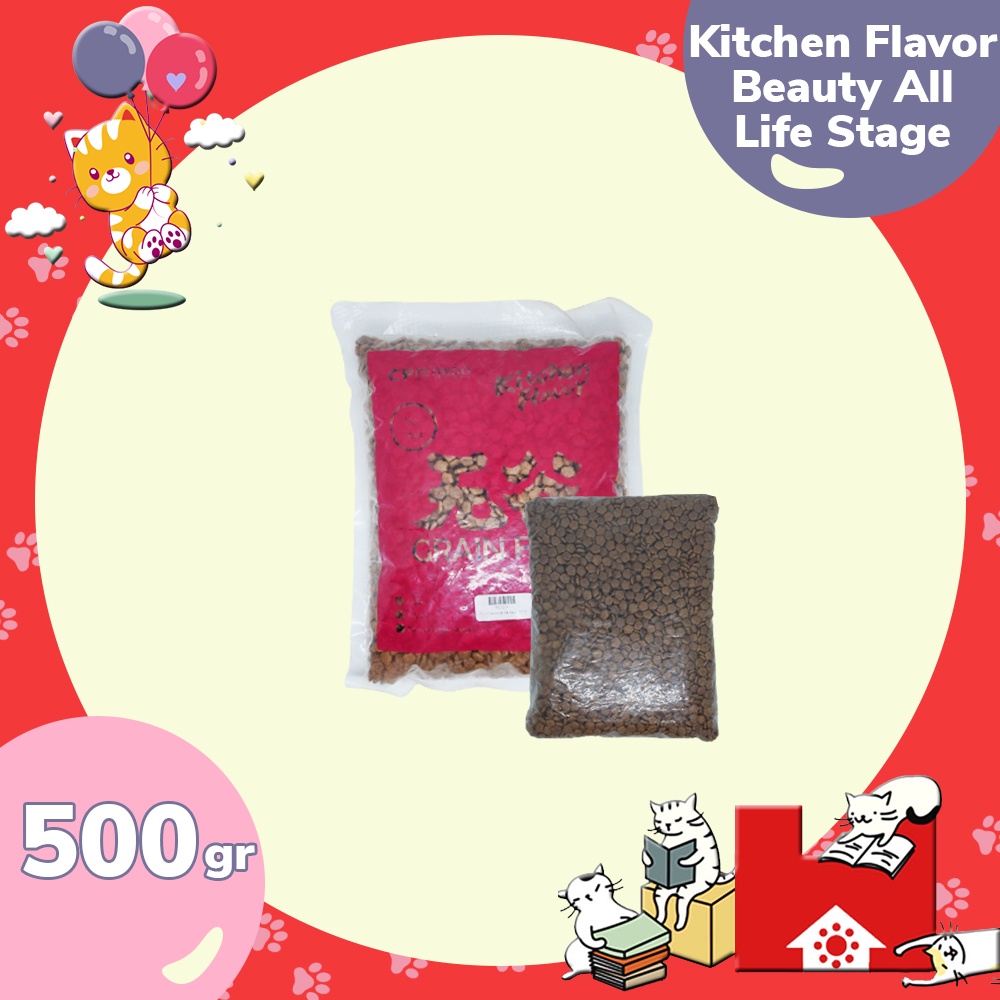 Kitchen Flavor Beauty 500gr Makanan Kucing All Life Stages 500 gr