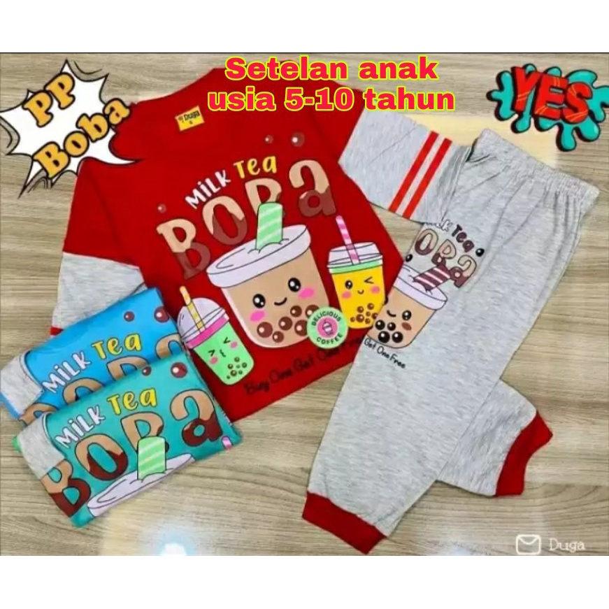 setelan anak kaos lengan panjang