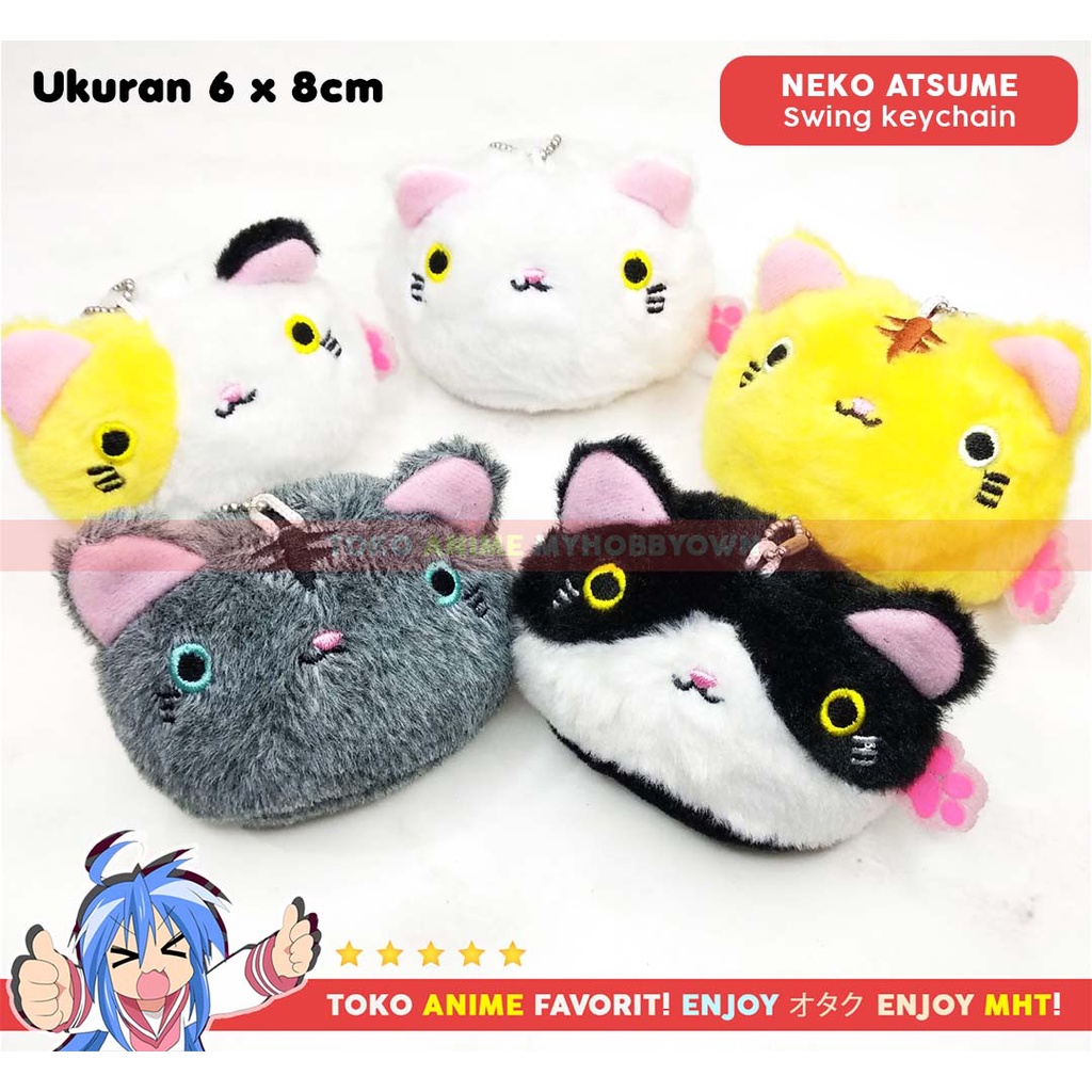 Gantungan Kunci Anime Neko Atsume Kucing Cat Boneka Plush Doll