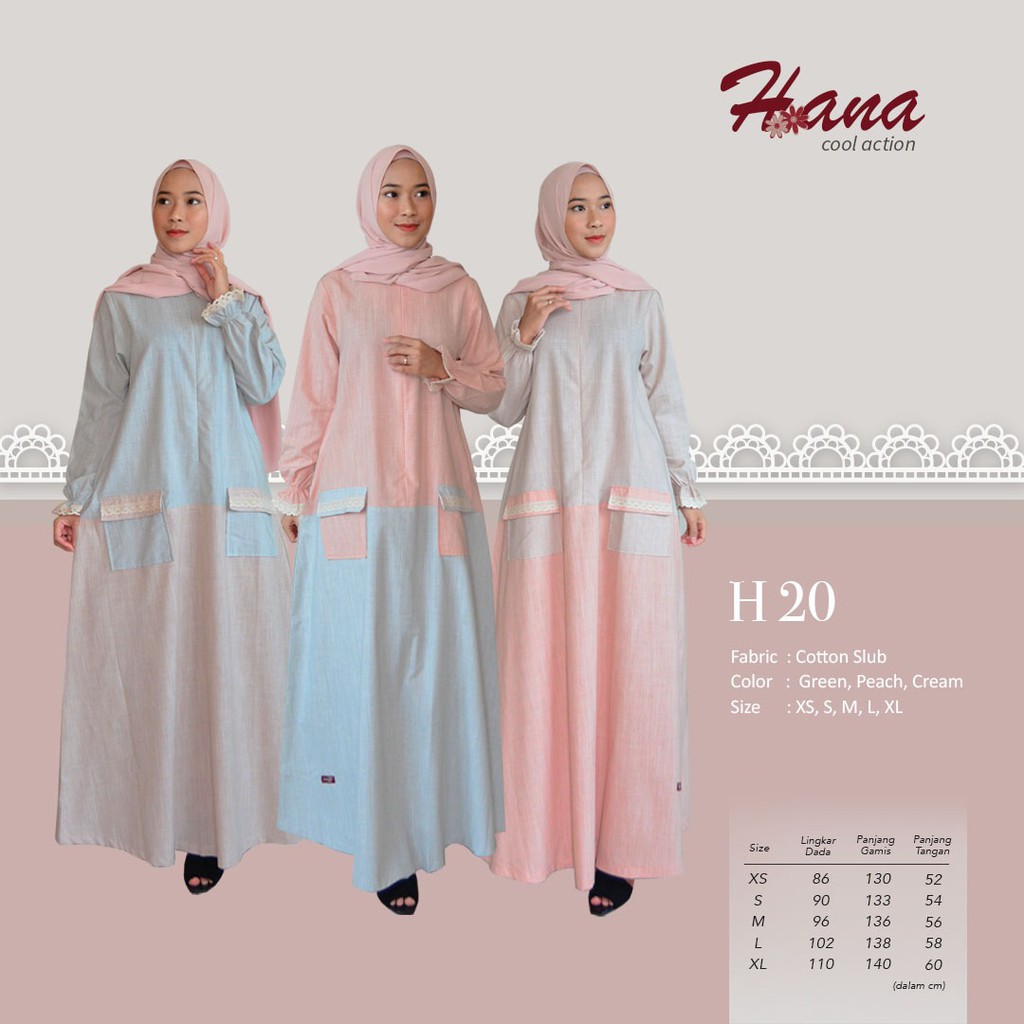 HANA 20 GAMIS ENDOMODA PAKAIAN MUSLIM WANITA TERBARU
