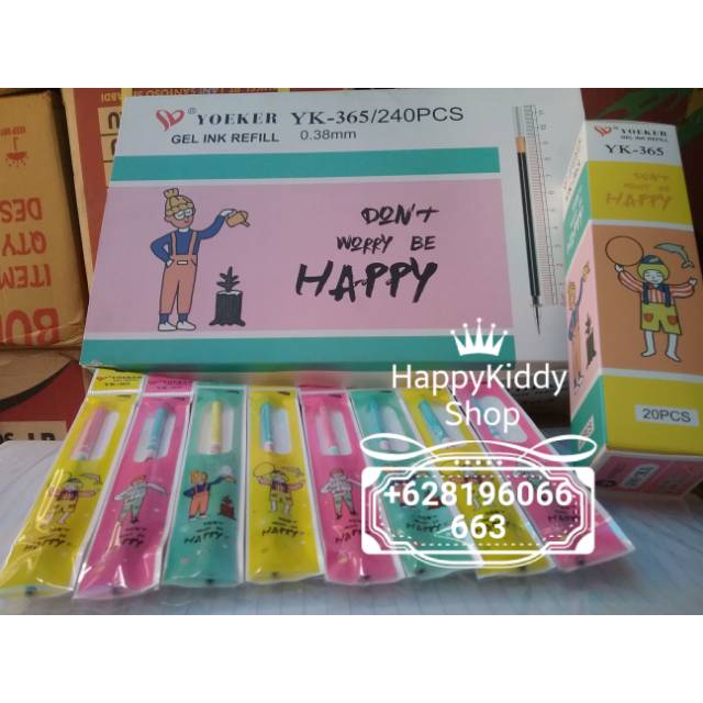 

Isi ulang Pen YOEKER DON'T WORRY BE HAPPY 0.38mm 20psc/box