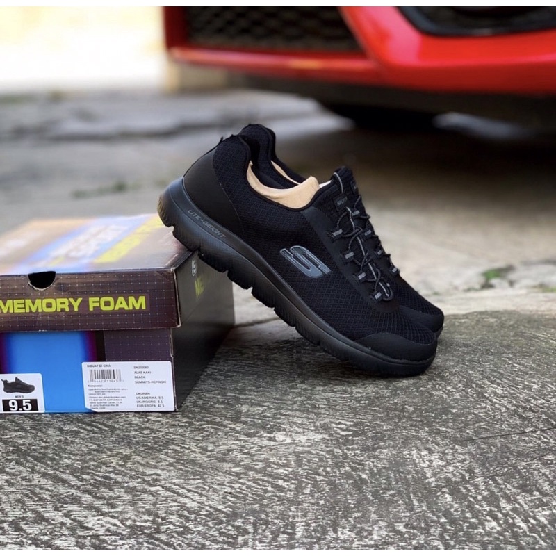 Sepatu SKECHERS SUMMITS-REPINSKI BLACK 232060 (MEN)