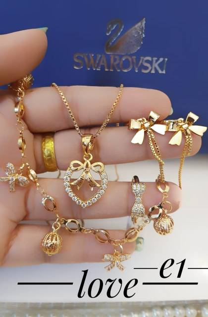 Xuping set perhiasan lapis emas 24k 1408