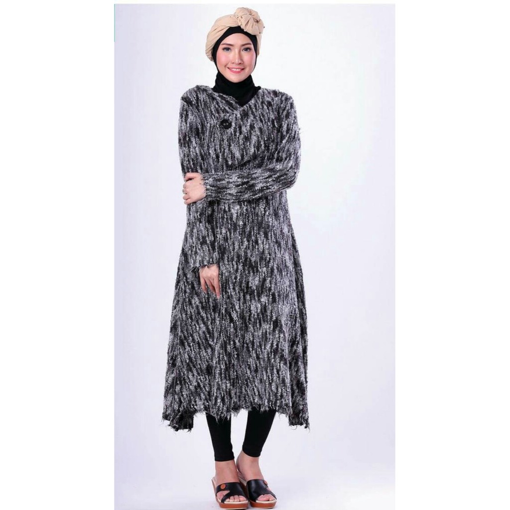 [NEW] GAMIS MUSLIMAH BAJU MUSLIM WANITA WARNA ABU