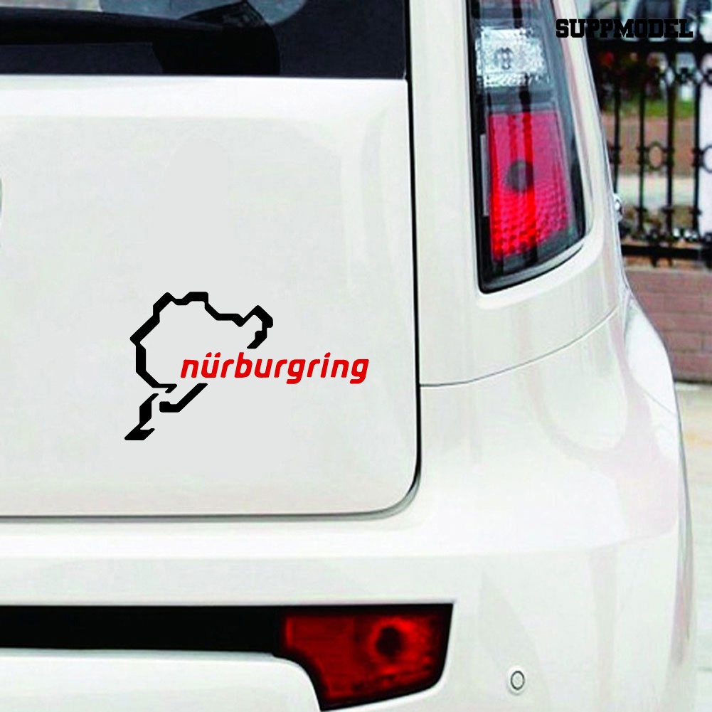 Stiker Decal Motif Tulisan Nurburgring Untuk Dekorasi Body / Bumper / Jendela Mobil