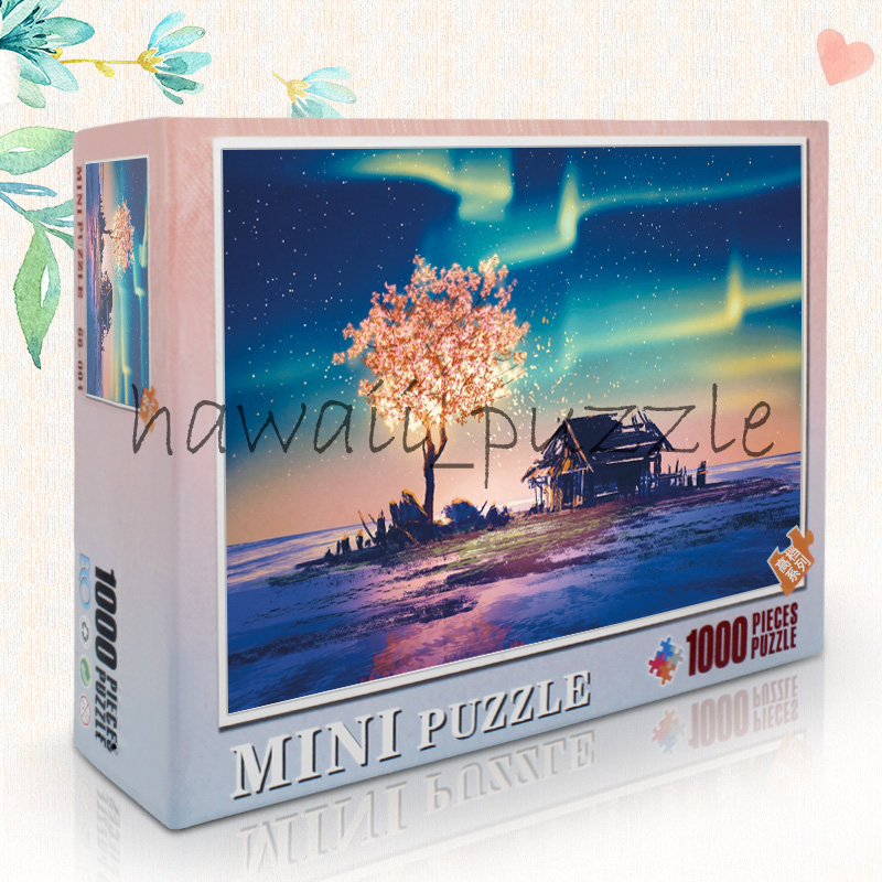 Mini Puzzle 1000 pcs Mainan Jigsaw Puzzle-TREE LIGHT