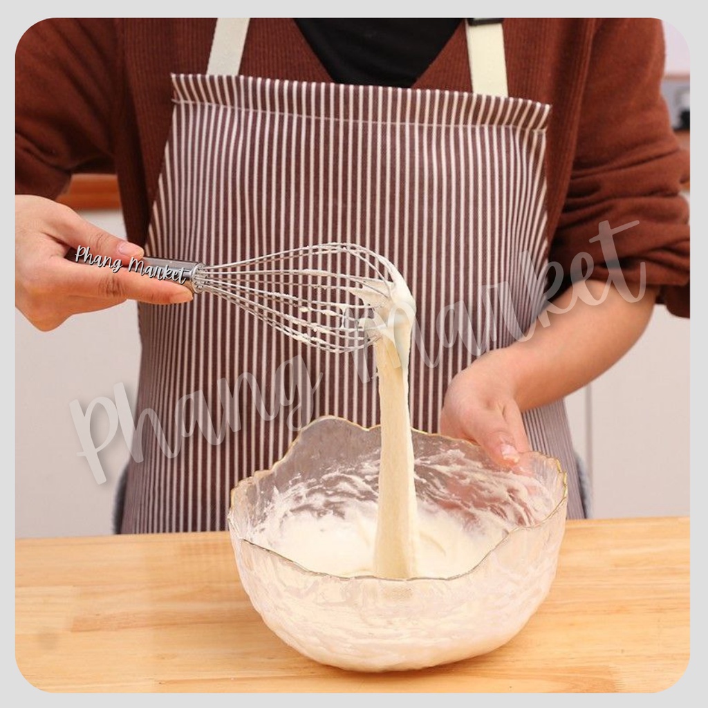 Pengocok Telur Spiral Kawat Stainless Whisk Mixer Adonan Kue Susu Cream Kopi