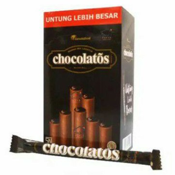 

Gery Chocolatos wafer stik roll coklat astor CHOCOLATOS DARK COKLAT 150gr ( isi 20pcs / box ).