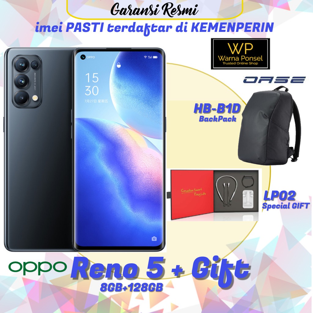 Oppo Reno 5 Ram 8GB+128GB Garansi Resmi Oppo | Shopee Indonesia