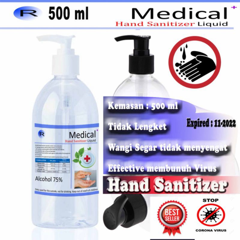 hand sanitizer 500ml cair | hand sanitizer 1 liter all varian dengan alkohol 70%