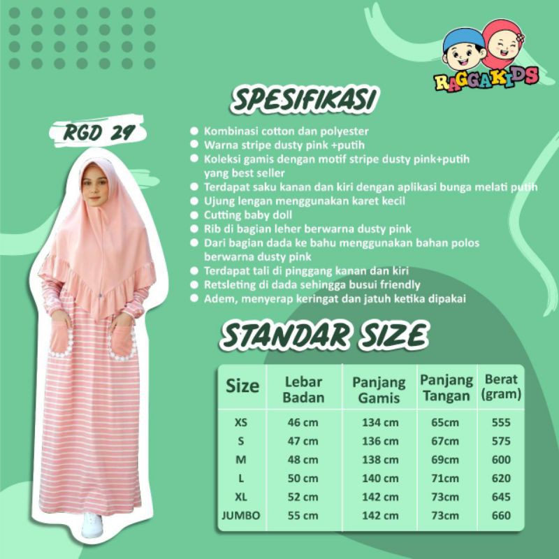 Raggakids RG29 Gamis Kaos (2th - Dewasa) RGD29