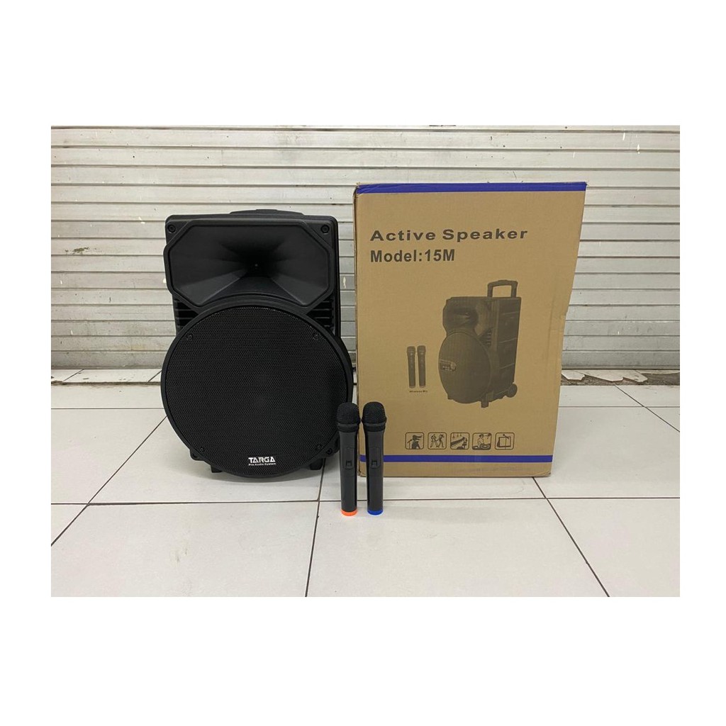 Speaker Portable TARGA 15 M Aktif 15 Inch Usb ORI