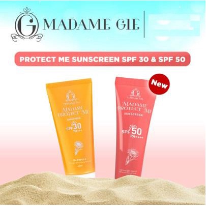 * NCC * Madame Gie Protect Me Sun Screen SPF 30 PA+++ Sunscreen with Calendula Let's Glow Tinted  - Net 60 ml