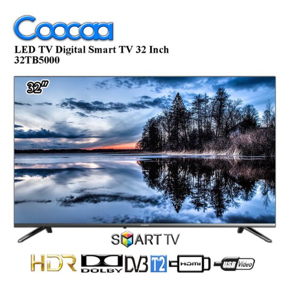 Penawaranspesial LED TV COOCAA 32TB5000 32 inch Smart TV OS COOCAA DVB T2 Limited