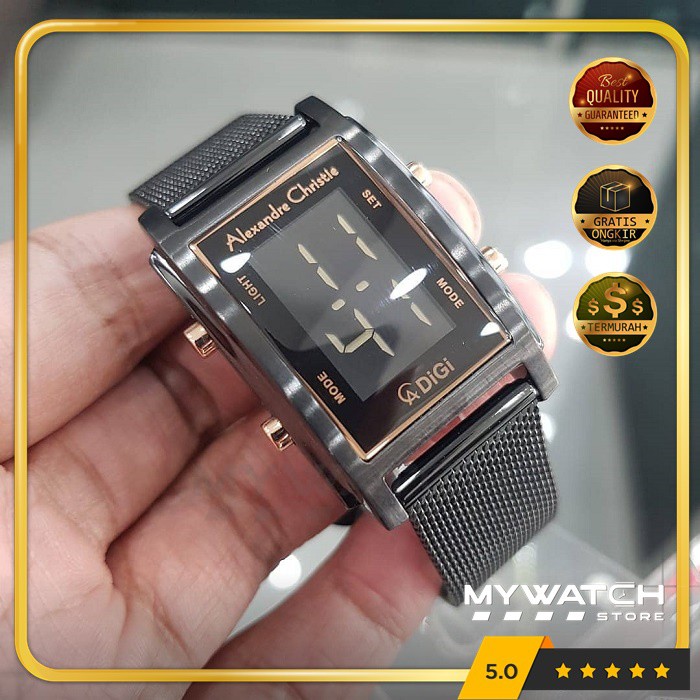 Jam Tangan Wanita Ori Alexandre Christie AC 9334 AC9334 Alexander Christy Black
