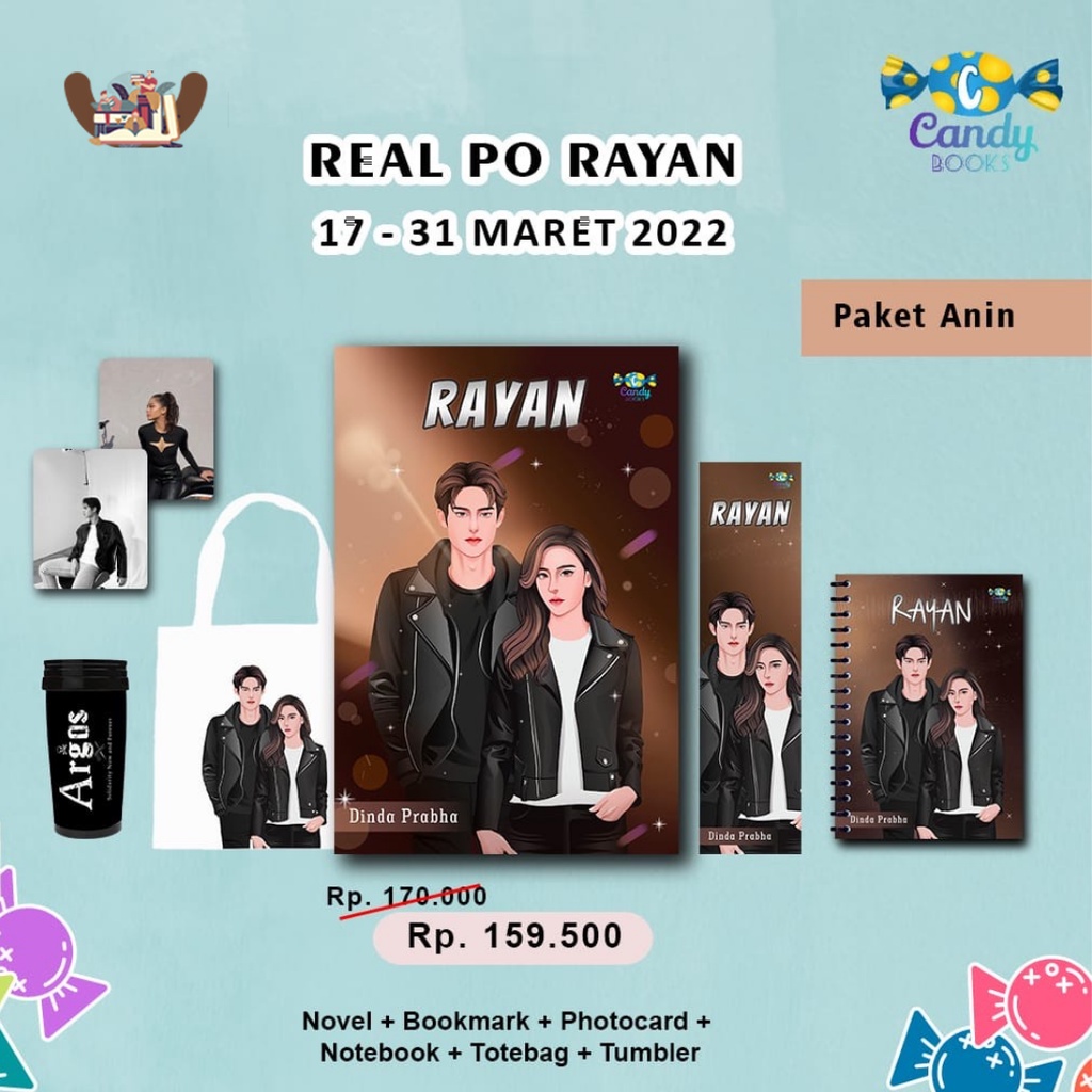 Preorder Novel PO Rayan karya Dinda Prabha-PAKET ANIN