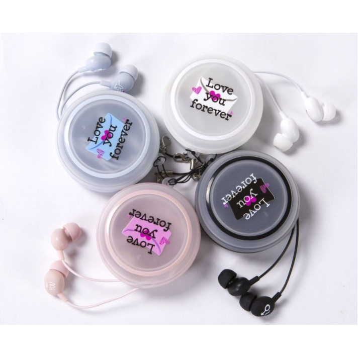 [A-112] Headset Earphone LOVE YOU FOREVER / Wadah Earphone Romantis Motif Cinta Love You Forever