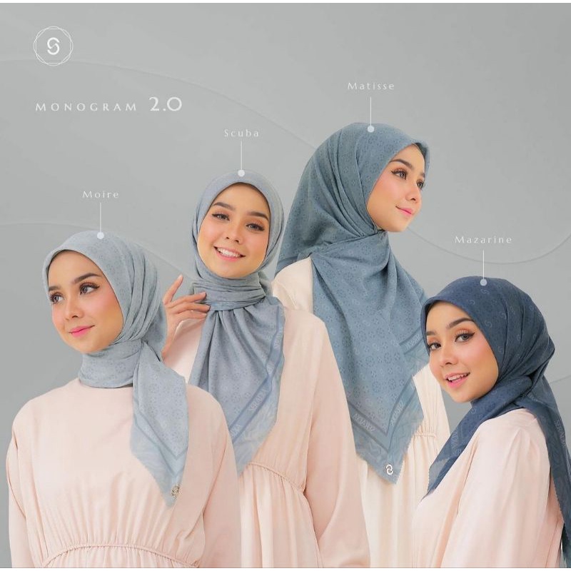 Defect Box sale Seradia Monogram  Ecosoft Voal New Ready Stock