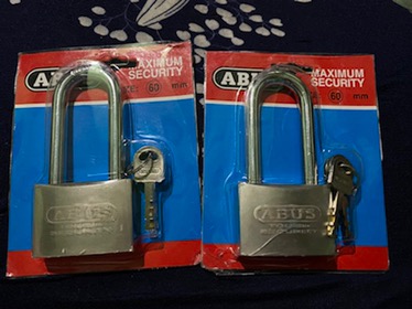 Gembok Abus Asli 60 Mm Leher Panjang Murah Toko Gudang Kantor
