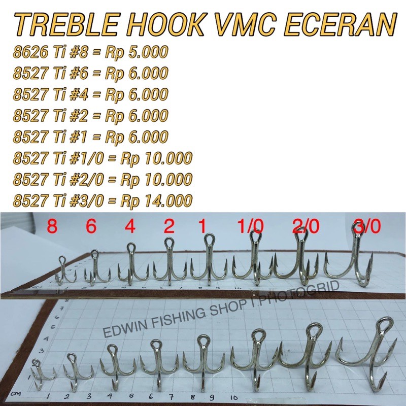 Kail Pancing Treble Hook VMC